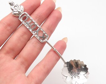 Antique Japan Sterling Silver "Kyoto" Floral Spoon
