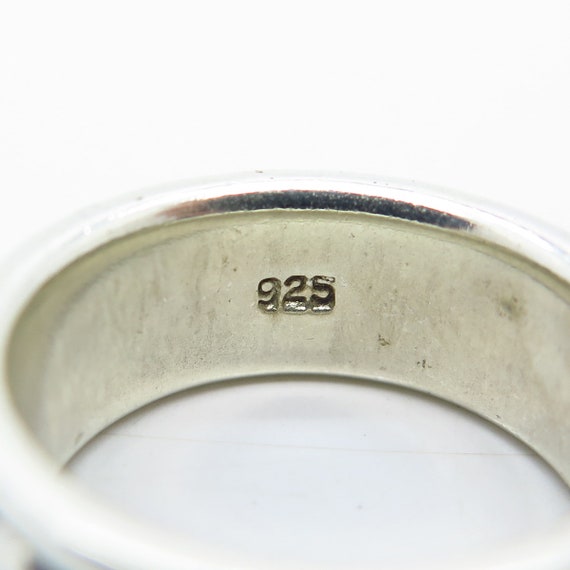925 Sterling Silver Vintage Braided Rotating Band… - image 4