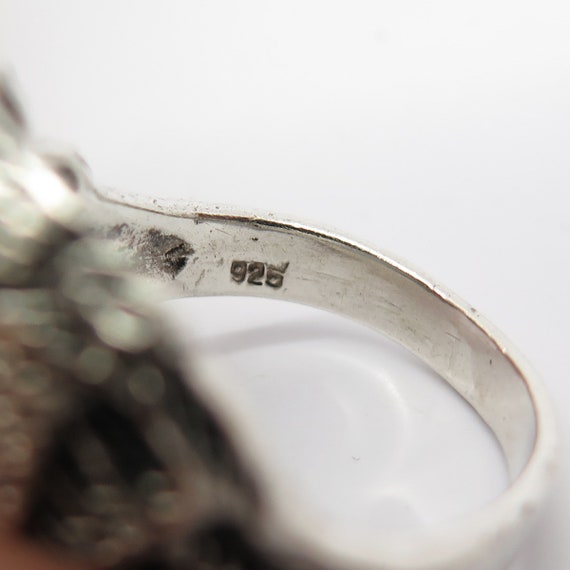 925 Sterling Silver Vintage Eagle Ring Size 9 3/4 - image 6