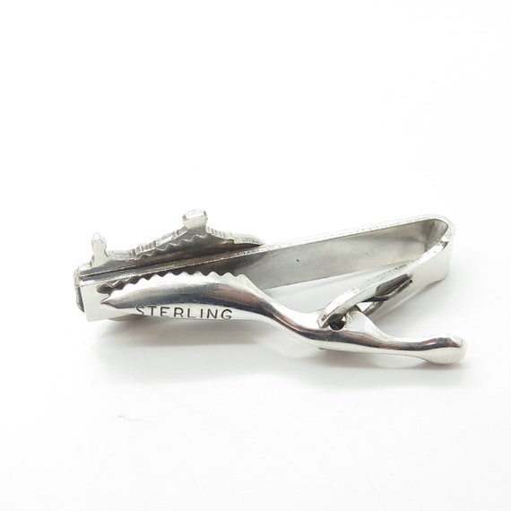 925 Sterling Silver Vintage Carriage Tie Clip - image 6