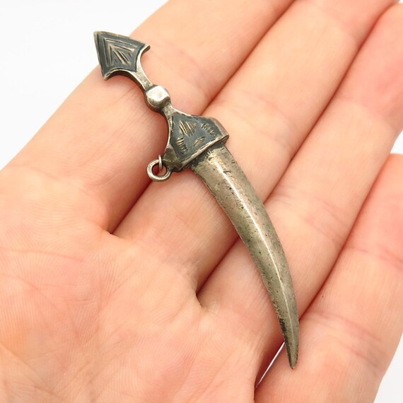 925 Sterling Silver Vintage Niello Saber / Sword D