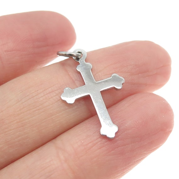 WELLS 925 Sterling Silver Antique Art Deco Cross … - image 1