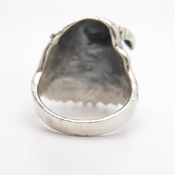 925 Sterling Silver Vintage Eagle Ring Size 9 3/4 - image 5