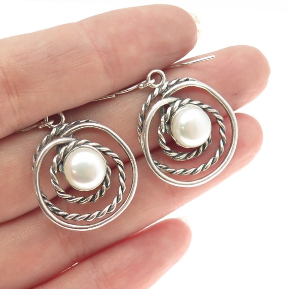 Real pearl drop earrings Gem