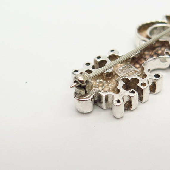 925 Sterling Silver Vintage Zina Key Design Pin B… - image 4