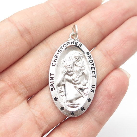 Vintage enamel st christopher sale