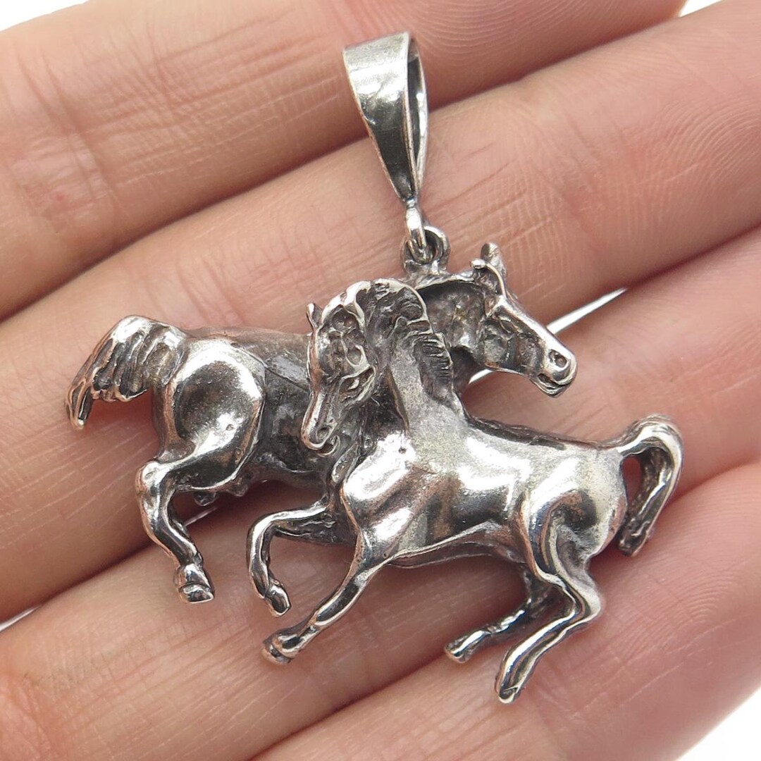 90s シルバーホース SILVR HORSES シルバー925 フローラル ○【90s