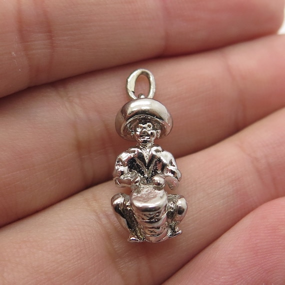 Donkey Charm Sterling Silver Antiqued Finish 3D Donkey Charm Sterling Silver Antiqued Finish 3D