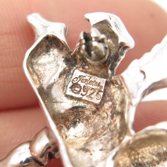 925 Sterling Silver Vintage Jezlaine Angel Pin Br… - image 8