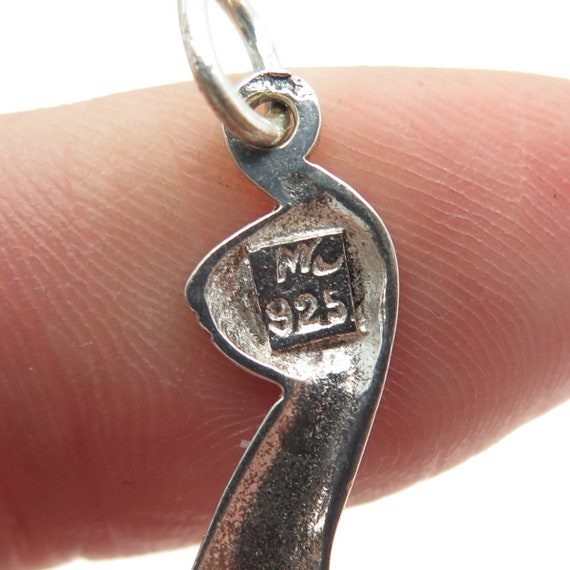 925 Sterling Silver Vintage Egyptian Mau Cat Pend… - image 7