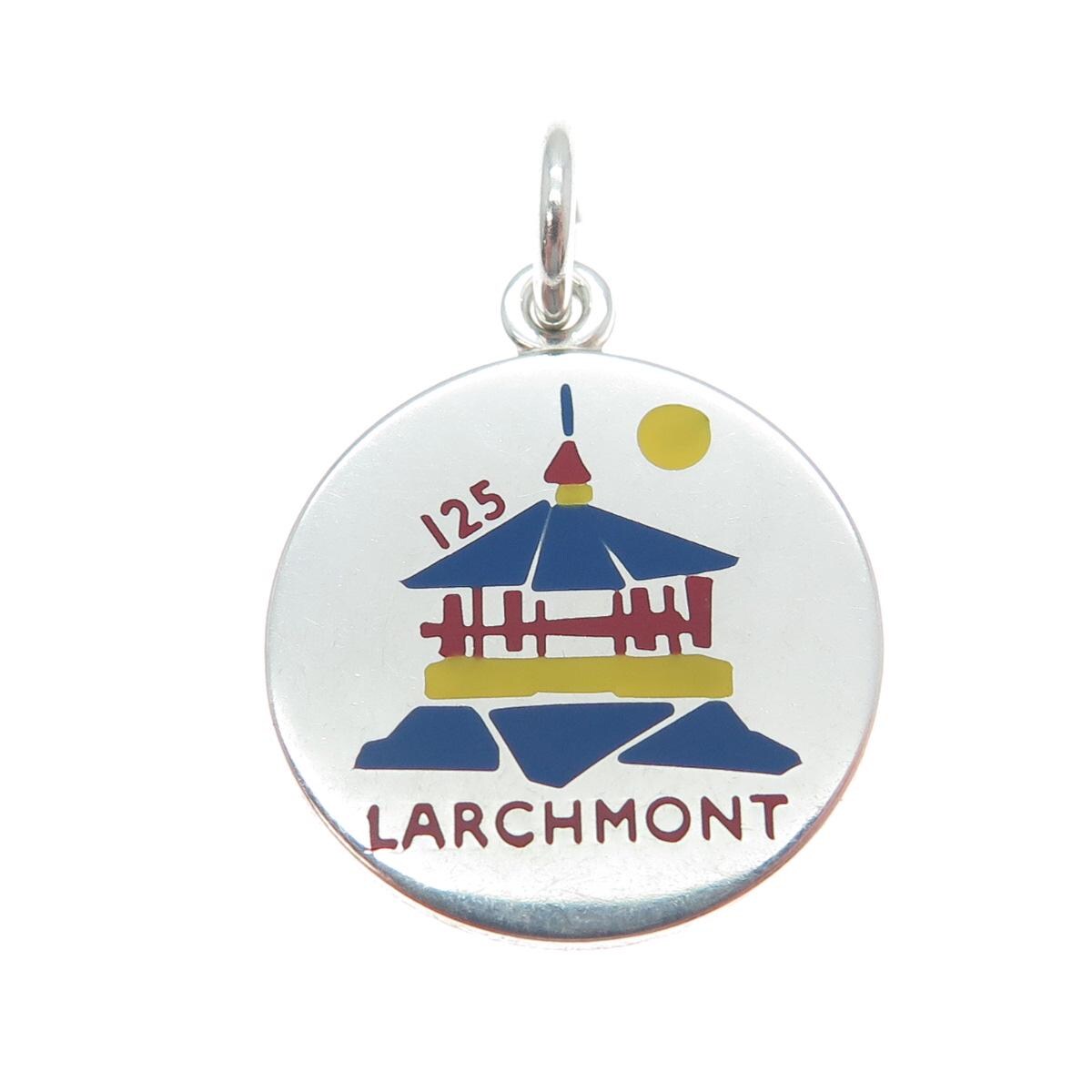 CHARLES THOMAE 925 Sterling Silver Vintage Enamel Larchmont Charm