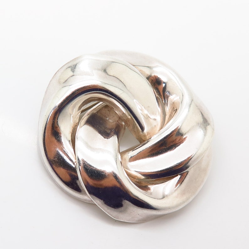925 Sterling Silver Knot Design Pin Brooch
