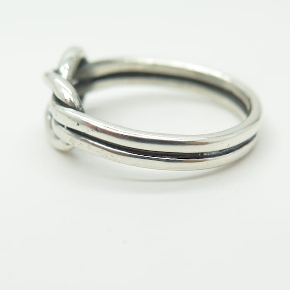 925 Sterling Silver Vintage Mariner Love Knot Rin… - image 4