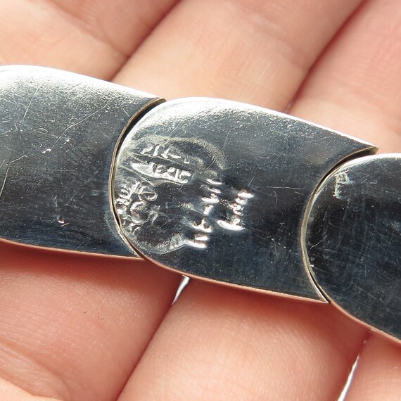 Vintage Sterling Silver Modernist MOP Brooch/Pendant Signed Mexico ATI