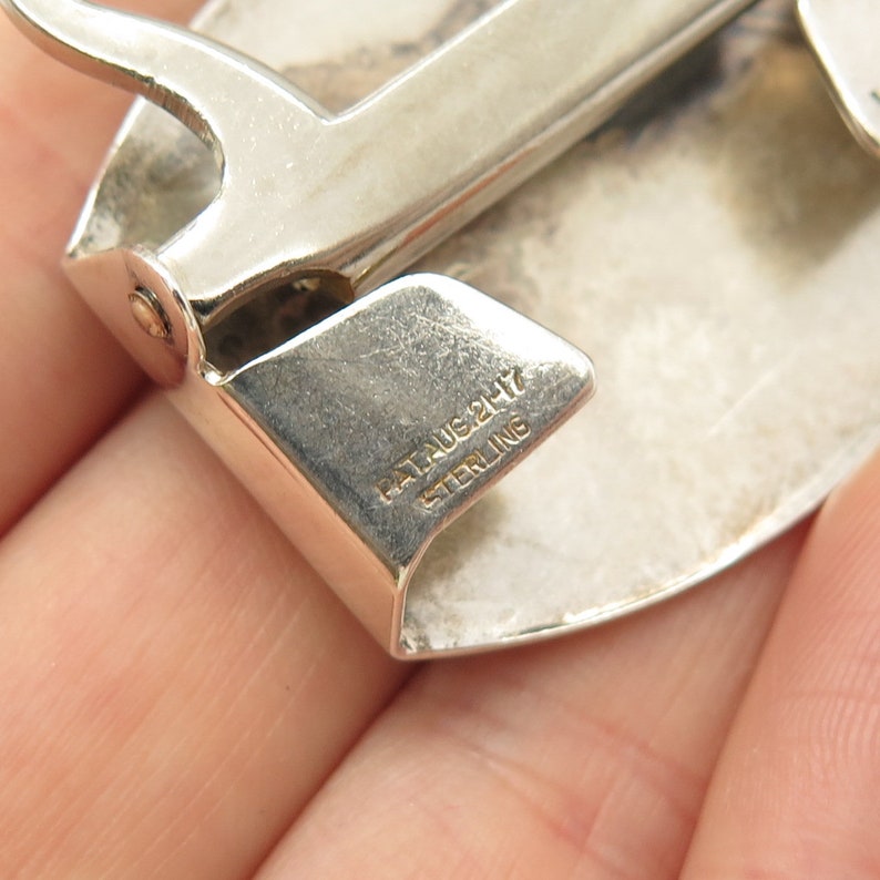 925 Sterling Silver Antique Marsh Letter S Initial Design Slide Belt Buckle