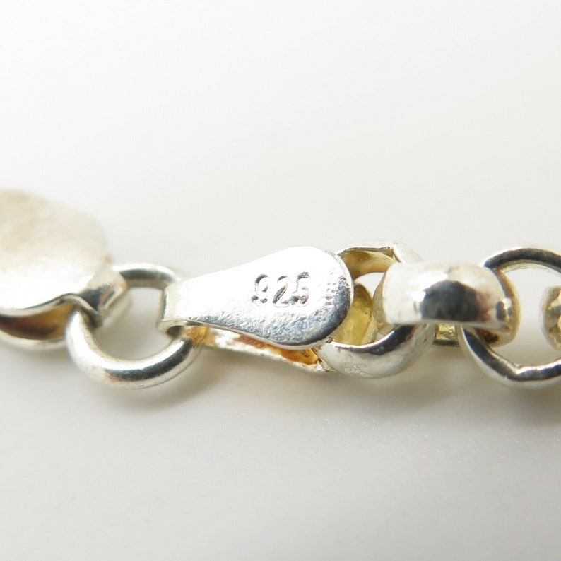 Italy 925 Sterling Silver Rolo Link Bracelet 8