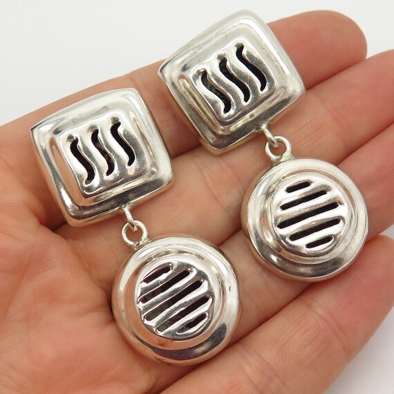 925 Sterling Silver Vintage Mexico Modernist Desig