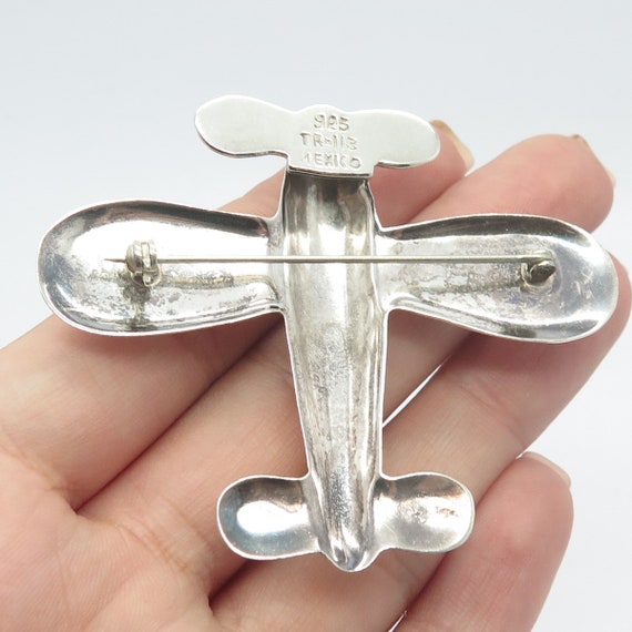 925 Sterling Silver Vintage Mexico Helicopter Pin… - image 2