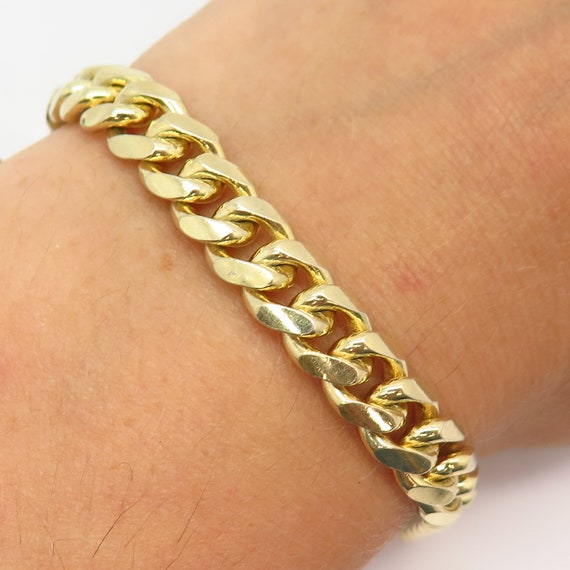 Gold plated cuban link clearance bracelet