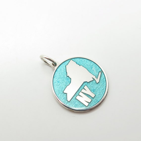 925 Sterling Silver Enamel New York Empire State … - image 7