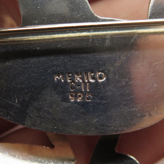 925 Sterling Silver Vintage Mexico Enamel Grassho… - image 8