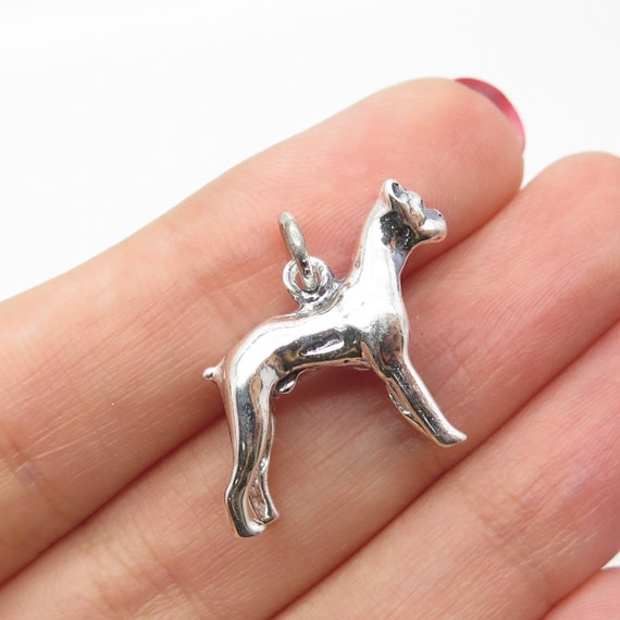 925 Sterling Silver Vintage Danecraft Dog Charm P… - image 1