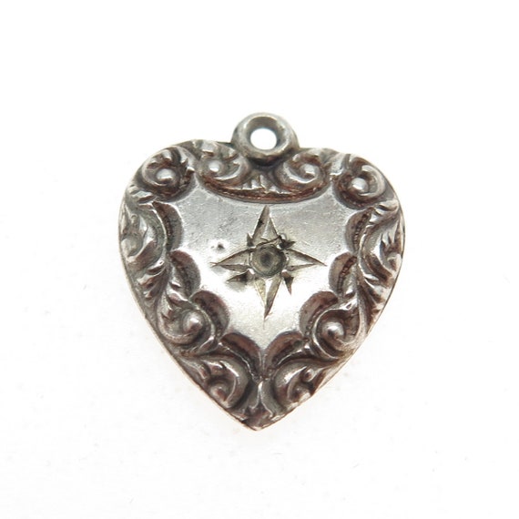 925 Sterling Silver Antique Victorian Repousse He… - image 4