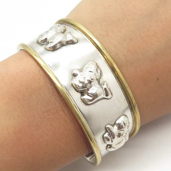 vintage silver925 bracelet elcasion たくむ着 Sterling Silver Link Chain Bracelet - Aged Black Finish