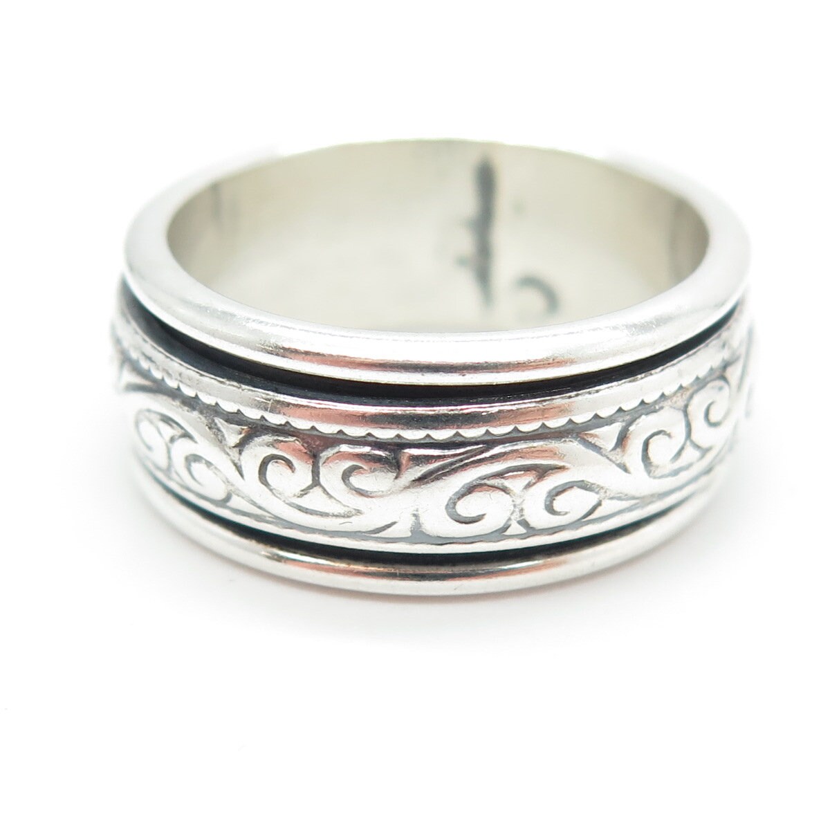 925 Sterling Silver Vintage Mexico Floral Ornate Rotating 925 Sterling Silver Vintage Mexico Floral Ornate Rotating