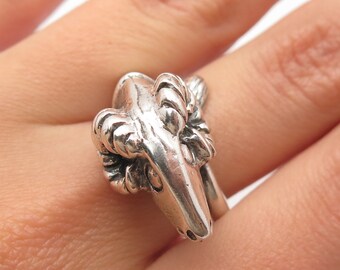 925 Sterling Silver Vintage Aries Zodiac Sign Ring Size 6.75