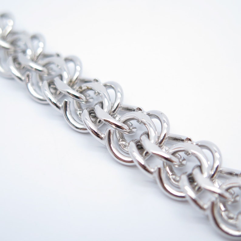 925 Sterling Silver Antique Elco Double Rolo Link Bracelet Etsy