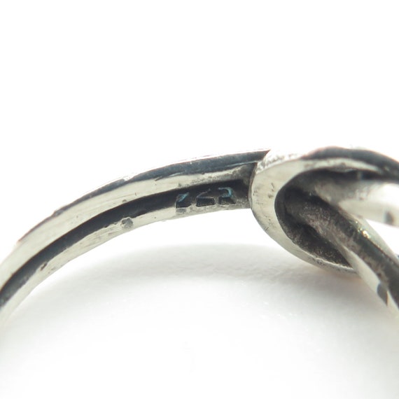 925 Sterling Silver Vintage Mariner Love Knot Rin… - image 7