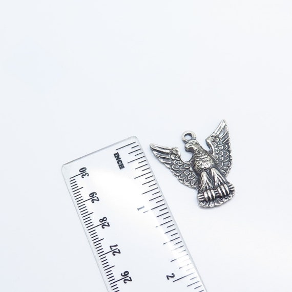 925 Sterling Silver Vintage Eagle Pendant - image 3