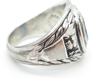 KINNEY 925 Sterling Vintage Lab-created Sapphire Drake College