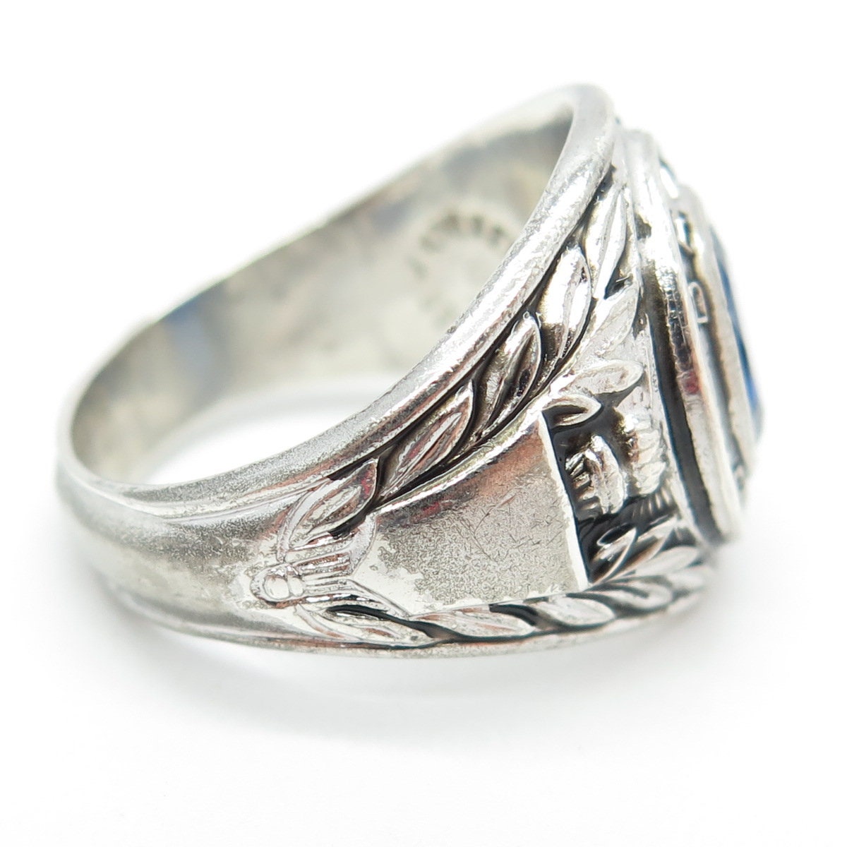 KINNEY 925 Sterling Vintage Lab-created Sapphire Drake College