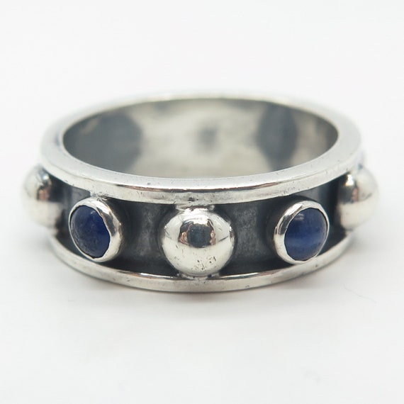 925 Sterling Silver Vintage Mexico Lapis Lazuli G… - image 6