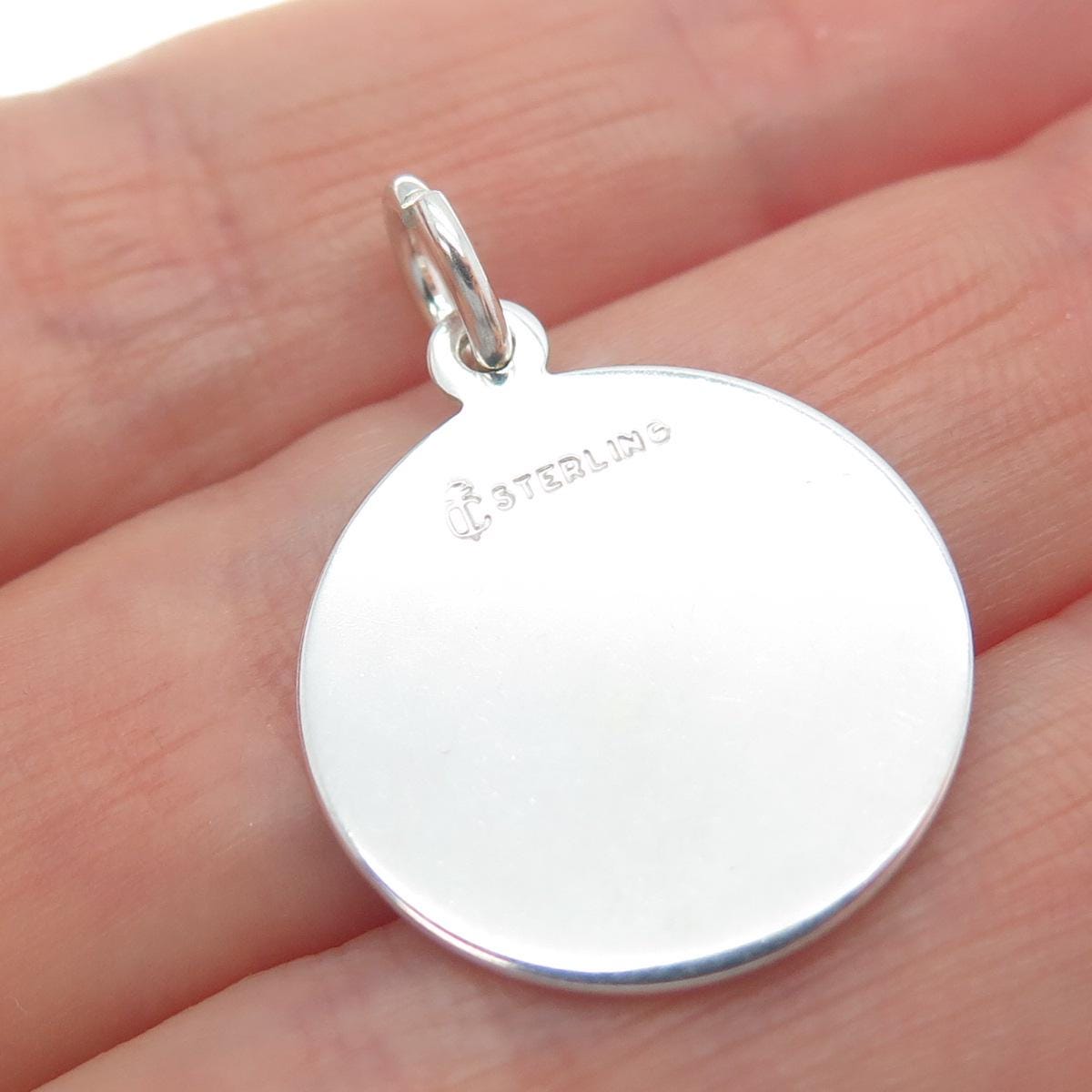 CHARLES THOMAE 925 Sterling Silver Vintage Enamel Larchmont Charm