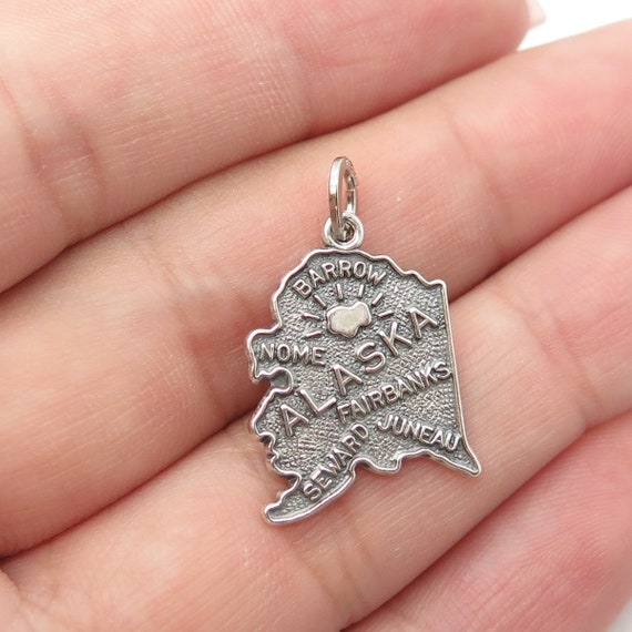 925 Sterling Silver Vintage Beau Alaska State Oxi… - image 1