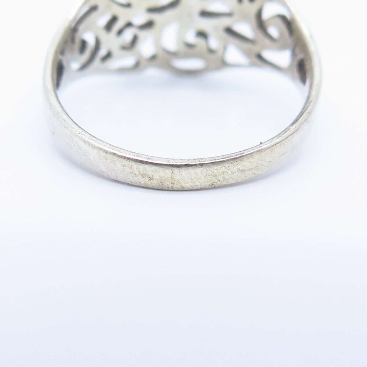 925 Sterling Silver Swirl Design Wide Ring Size 8.5 - Etsy
