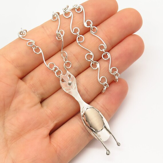 Sterling Silver Kitty Cat Pendant Necklace - 18" Adjustable Chain With Gift Box 7 thumbnail image
