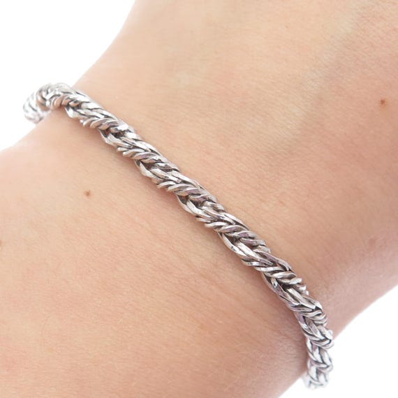 DYADEMA 925 Sterling Silver Vintage Italy Twisted Rope Link