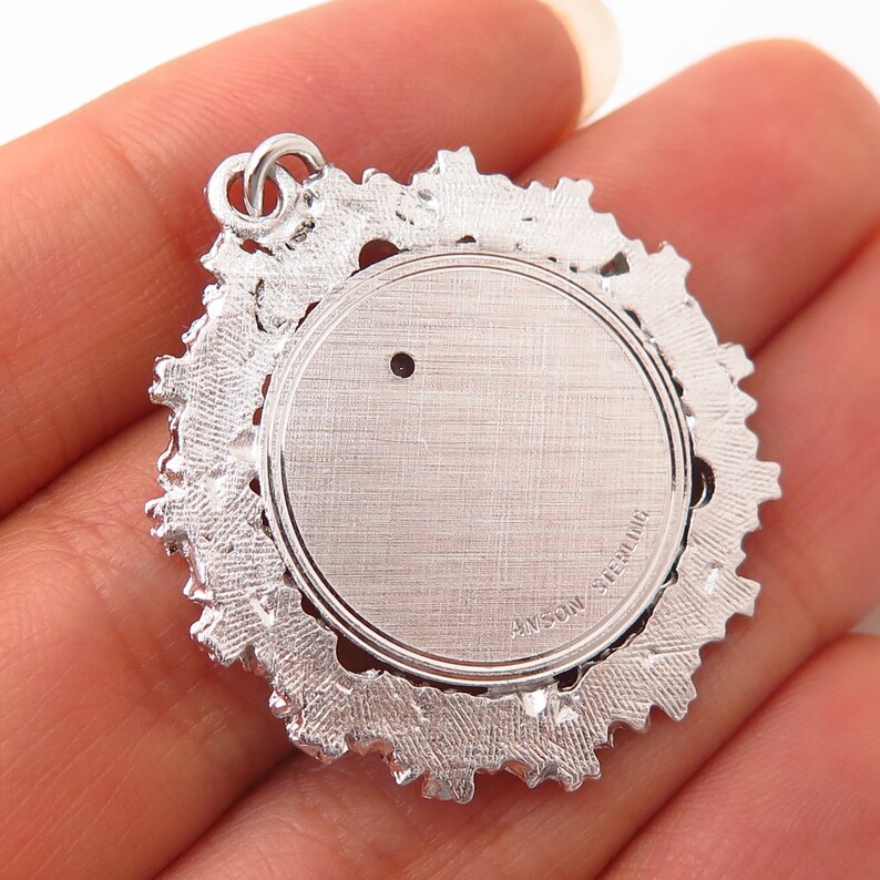 925 Sterling Silver Vintage Anson Real Ruby Gem Twenty Years Charm Pendant