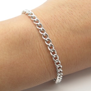 925 Sterling Silver Cable Link Bracelet 7&quot;