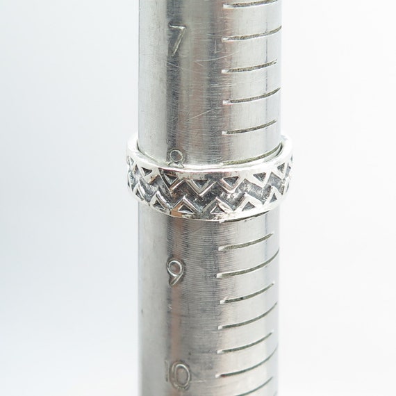 925 Sterling Silver Vintage Zig Zag Band Ring Size 8.5 - Etsy