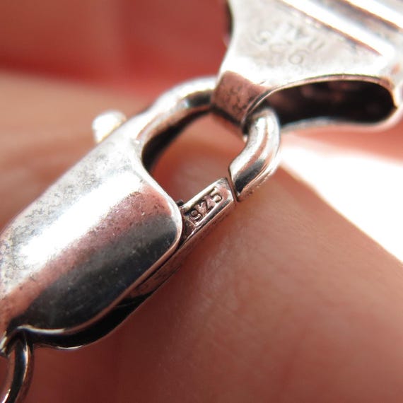 925 Sterling Silver Vintage Italy Anchor Mariner Link Bracelet