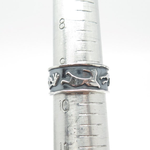 925 Sterling Silver Vintage Kokopelli Tribal Band… - image 8