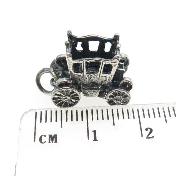 925 Sterling Silver Antique Art Deco Carriage Mov… - image 3