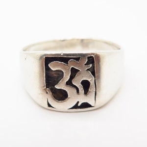 NKlaus orecchini singoli 8mm argento 925 motivo OM meditazione amuleto mantra 12911
