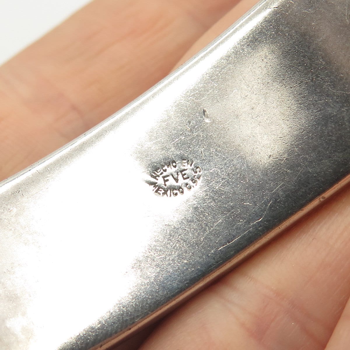B391 used italy vintage スターリング シルバー925 925 Sterling Silver Vintage Mexico ID Thick Heavy Byzantine