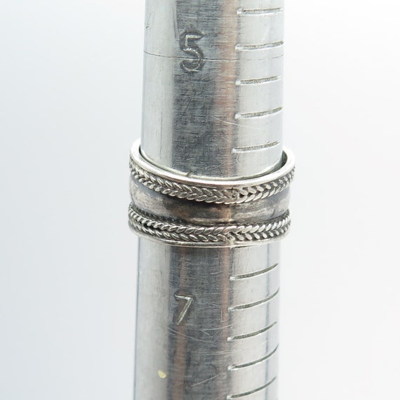 925 Sterling Silver Vintage Ethnic / Boho Ring Si… - image 8